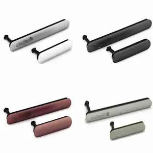 Z3 D6603 D6653 Micro SD USB Cover SIM Slot Port Anti-Dust Caps Plugs Black Silver Gray Brown Color