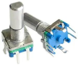 5pcs/lot ,Rotary encoder,code switch/EC11/ audio digital potentiometer,with switch,5Pin, handle length 20mm