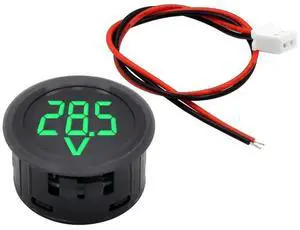 DC5-100V Digital Voltmeter LED Digital Display Circular Voltmeter Car Voltage Current Meter Volt Detector Tester Monitor Panel