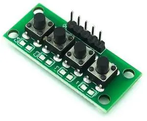 DIY Kit 1x4 4 Independent Key Button Keypad Keyboard Module Mcu Class Design Graduation Project Experiment