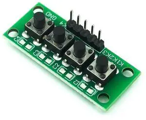 10PCS/LOT DIY Kit 1x4 4 Independent Key Button Keypad Keyboard Module Mcu Class Design Graduation Project