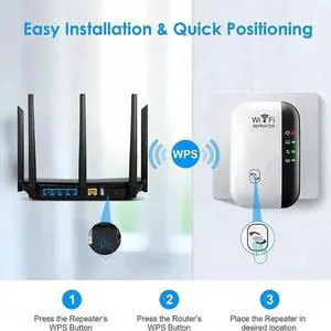 WiFi Extender, WiFi Extenders Signal Booster for Home Up to 5000 sq.ft and 50 Devices, WiFi Range Extender, Wireless Repeater, Long Range Amplifier with Ethernet Port