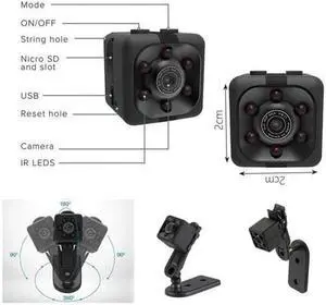 Mini Spy Hidden Camera with 32G TF Card HD 1080P Audio Video Recording Night Vision Motion Detection Surveillance Small Dog Camera Nanny Cam Baby Monitor Home Security Camera