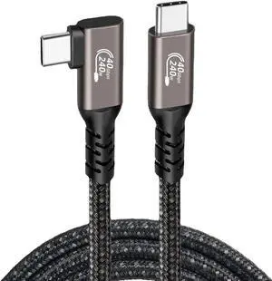 USB4.0 Fast Charging Data Cable, Thunderbolt 4 Cable, USB-C to USB-C Cable, 240w Charging Cord, Supports 8K@60Hz Display & 40Gbps Data Transfer Braided Cable For Laptop MacBooks Pro,1.64ft