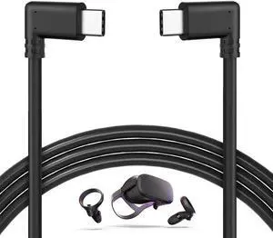 10Feet / 3M Oculus Quest Cable, USB C to USB Type C Cable 3A 90 Degree Type C Quick Charge Cable for Oculus Quest Link VR Quick Charge Cable for Phone Tablet Oculus Link Headset Cable (10ft)d