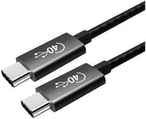 USB 4 Video Cable 5ft Dual 4K Video output 5K@60Hz PD 100W 20V/5A Fast Charge cable 40Gpbs Data Transfer Compatible Thunderbolt 4/3 USB C Cable with E-mark Support Macbook Laptop Monitor eGPU