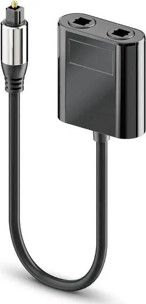 Optical Fiber Splitter 1 in 2 Out Optical Audio Splitter, Upgraded Fiber Optical Splitter with Connectors for CD Player, DVD Player Optical Fiber Splitter 1 in 2 Out Optical Audio Splitter, Upgraded Fiber Optical Splitter with Connectors for CD Player, DVD Player