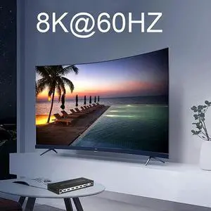 HDMI2.1 8K HDMI Matrix 4x2, 8K @30Hz 8K@60HZ 4K@60Hz 120Hz HDMI Switch HDR ARC/CEC Switch Splitter 4 in 2 Out Optical SPDIF 5.1CH + RCA Stereo Audio Extractor HDMI Switcher