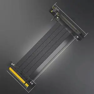 FOR 20cm High Speed PCIE 4.0 X16 Extension Cable 90 Degree Shielded PCIE Riser Cable with PCI Express 16X Port for GPU Graphics Card