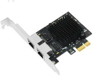 FOR 2.5Gb PCIE Network Card PCI Express X1 to 2 Port RJ45 Gigabit Ethernet NIC 2500Mbps Network Adapter RTL825BG Chip for PC Desktop FOR 2.5Gb PCIE Network Card PCI Express X1 to 2 Port RJ45 Gigabit Ethernet NIC 2500Mbps Network Adapter RTL825BG Chip for PC Desktop