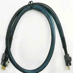 FOR 1m SFF-8654 4i 38pin SlimLine SAS 4.0 Host to SFF-8654 38pin Target Raid Cable