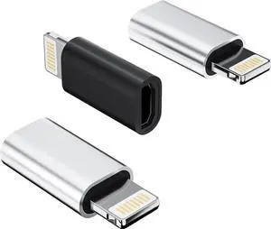 Micro USB Female to Lightning Male Adapter(3pack)Android Charge Cable Connector Charging & Data Sync Converter Port Compatible for Apple Iphone 13 12 11 Pro Max Mini Xs Se 7 X Xr 8 Plus 6 6s 5 5s Ipad