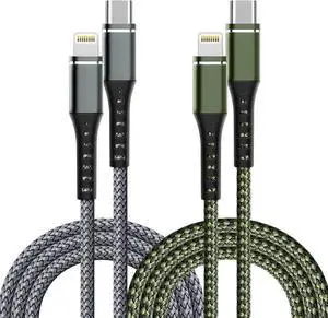 USB C to Lightning Cable 2 Pack 3FT [Apple MFi Certified] iPhone Cable iPhone Charger Cable Type C Lightning Cord for iPhone 14 13 12 11 Pro Max XS XR X 8 7 6s Plus SE iPad and More. (3FT)