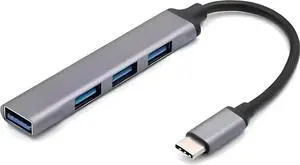 USB-C to USB Hub | 4 Port USB Hub Splitter | Portable USB Adapter Multiport Expander | High-Speed Data Transfer | USB C to USB Hub 4 Ports | USB Type C Docking Station