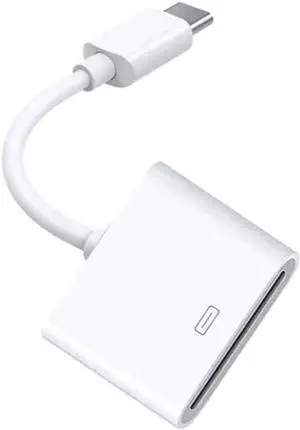 for Apple 30pin Female to USB 3.1 Type-C USB-C Sync Data Charging Adapter Cable Cell Phone OTG Adapters USB Cables Accessories White 30 Pin to USB C 21cm