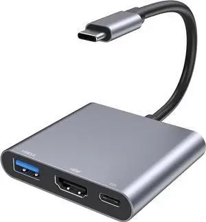 USB C to HDMI Adapter USB C Digital AV Multiport Adapter USB Type C Converter to 4K HDMI USB 3.0 100W PD for MacBook Pro/Air iPad Pro Chromebook HP etc