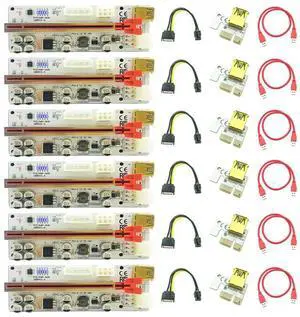 FOR 6PCS PCIE Riser 010 USB3.0 Cable PCI-E X1 Card Riser PCI Express X16 Extender For Video Card Cobo Riser For