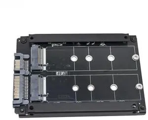 FOR JBOD 2 Port B+M Key M.2 SATA SSD to SATA3.0 6Gb 2.5" Adapter Riser Card with Metal Case Enclosure for 2230 2242 2260 2280 M2 SSD