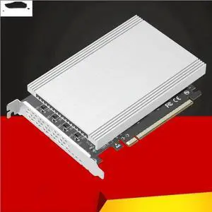 FOR PCIe 4.0 x16 to 4Port M.2 NVMe Adapter Expansion Card Riser 250G for 2230 2242 2260 2280 NGFF NVME SSD Bifurcation Raid Function