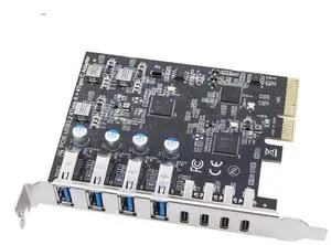 FOR PCIE USB3.2 GEN2 10Gbps Expansion Card PCI Express X4 to 4 Port TYPE-A + 4 Port TYPE C Adapter USB HUB Multiplier for Desktop PC