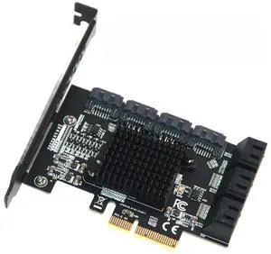 FOR Riser 10 Port PCIE SATA Card PCI Express SATA Controller PCIE to SATA 3 Expansion Card PCI E X4 SATA3 6Gbps ASM1166