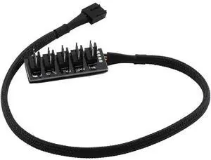 FOR Host Case PC Cooler Fan Power Cable 1 Female to 5 Male 4Pin Socket Fan Hub Splitter Cable for 4Pin PWM Cooling Fan