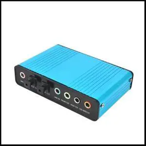 FOR USB 6 Channel 5.1 / 7.1 Surround External Sound Card PC Laptop Desktop Tablet Audio Optical Adapter Card(Blue)