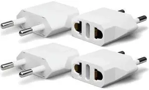 FOR 4pack US to Europe Plug Adapter European Adapter Type C Plug Adapter Outlet Converter America USA to Europe Italy Spain Germany