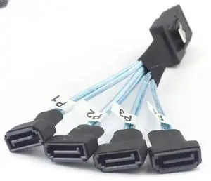 FOR MINI SAS SFF-8087 to 4 Ports SATA 7P con tion Cable For Server FOR MINI SAS SFF-8087 to 4 Ports SATA 7P con tion Cable For Server