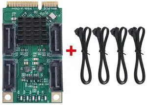FOR Mini PCI-E SATA 4 Port SATA III 6G Mini PCI Express Controller Card SATA3.0 Mini PCI Express SSD Adapter Card