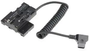 FOR D-Tap to Dual-Sided NP-F550 Coiled Cable DC Coupler Accessory for Monitor/Light/Mic/