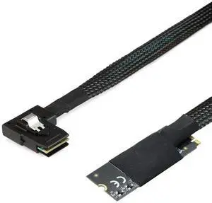 FOR M.2(M-Key NVMe 2260) to SAS SFF-8087 Left Bend Plug and Play Server High Speed Cable FOR M.2(M-Key NVMe 2260) to SAS SFF-8087 Left Bend Plug and Play Server High Speed Cable