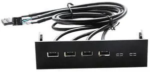 FOR PC computer front panel with 4 ports USB2.0 ports 60cm USB cable 5.25 front bay