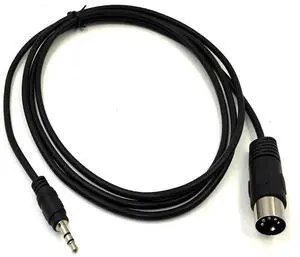 FOR MIDI Cable, 1.5M/5Ft 5-Pin DIN Plugs Male to 3.5mm 1/8 inch TRS Male Jack Stereo Plug Converter Cable Audio Cable (DIN-3.5mm)