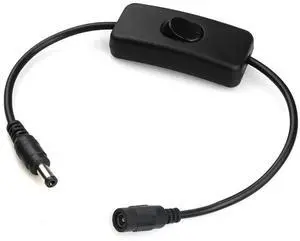 FOR 12V Power DC Male to Female Cable with On/Off Switch, 5.5mm x 2.1mm DC Cable Extension Inline Rocker Switch for Driving Recorder