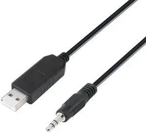 FOR 6ft FTDI USB TTL to 3.5mm 3.3V Adapter Cable FT232RL Chip Audio Jack TX RX Signal 10 8 7 XP (6 Feet, Black)