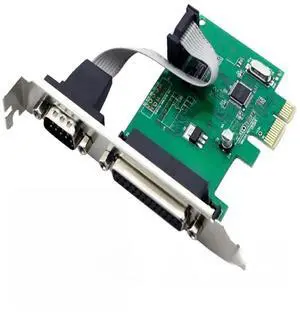 FOR RS232 RS-232 Serial Port COM DB25 Printer Parallel Port LPT to PCI-E PCI Express Card Adapter Converter WCH382 Chip