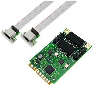 FOR Mini PCI-E to 2port Network Card 1000Mbps Gigabit Ethernet 10/100/1000M RJ45 LAN Network Adapter for Computer PC