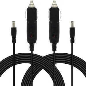 FOR 2pack 12V-24 V DC 5.5 x 2.1mm Car Uni l Extension Power Supply Cord Car Adapter for Car Truck Bus