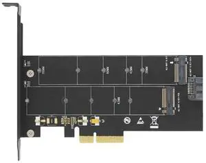FOR M.2 NVMe SSD NGFF TO PCIE X4 adapter M Key B Key dual interface card PCI Express 3.0 x4 2230-22110 All Size m.2
