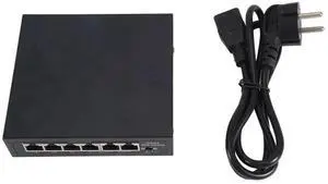 FOR POE Switch 6Port 100Mbps Switch 4 PoE+2 UpLink with Internal Power Home Network Hub for IP Camera EU Plug