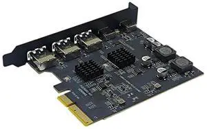 FOR PCI Express X4 To 2Port Type C + 3 Port USB3.2 Gen2 10Gbps Adapter ASM3142 + VL822 PCIE USB Expansion Card FOR PCI Express X4 To 2Port Type C + 3 Port USB3.2 Gen2 10Gbps Adapter ASM3142 + VL822 PCIE USB Expansion Card