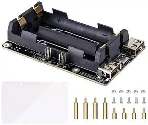 FOR Pi 4 UPS Power Supply Uninterrupted UPS HAT 18 650 Backup Power Supply Management Expansion Board