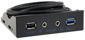 FOR USB3.0 port 13.5 inches of metal front panel USB Hub with a USB2.1A charging port 1 HD audio interface 1 microphone port