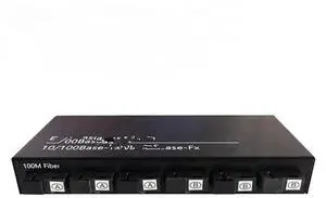 FOR 6Port 10/100M Ethernet Switch 6 Fiber Port 25KM 2UTP RJ45 Fiber Optical Transceiver Optical Media Converter