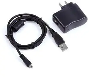 FOR USB AC/DC Power Adapter Camera + PC Cord For S9100