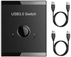 USB Switch KVM USB HUB 3.0 Switcher Selector KVM Switch for PC Keyboard Mouse Printer 1 PC Sharing 2 Devices USB Switch-AB01