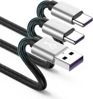USB Type C Cable 10ft [2 Pack] USB A 2.0 to USB-C 10 ft Type C Fast Charger Extra Long Durable TPE USBC to USBA Cord for iPhone 16/15 Pro Plus Pro Max Galaxy A10/A20/A51/S10/S9/S8 Plus/Note 9
