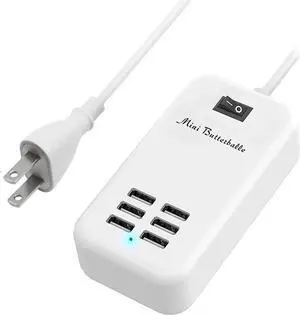 6 Ports USB Charger Hub Desktop US Plug AC Power Wall Travel Charging Adapter Slots Charging Station Extension Socket Outlet with Cable 6 Ports USB Charger Hub Desktop US Plug AC Power Wall Travel Charging Adapter Slots Charging Station Extension Socket Outlet with Cable