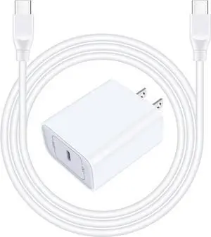 Pixel 9a 8 7a Fast Charger for Google Pixel 9a 9 Pro XL 8a 8 Pro 7a 7 6a 6 5a 5 4a 4 XL 3a 3,20W Fast USB C Wall Charger PD Power Adapter with 6ft Type C to C Cable for Samsung Galaxy S25 S24 S23 A53